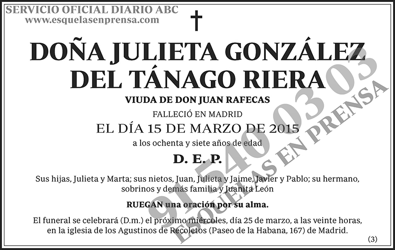 Julieta González del Tánago Riera
